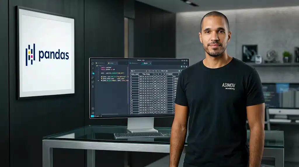 Capa do Curso Analisando Dados com Pandas & SQL - Asimov Academy