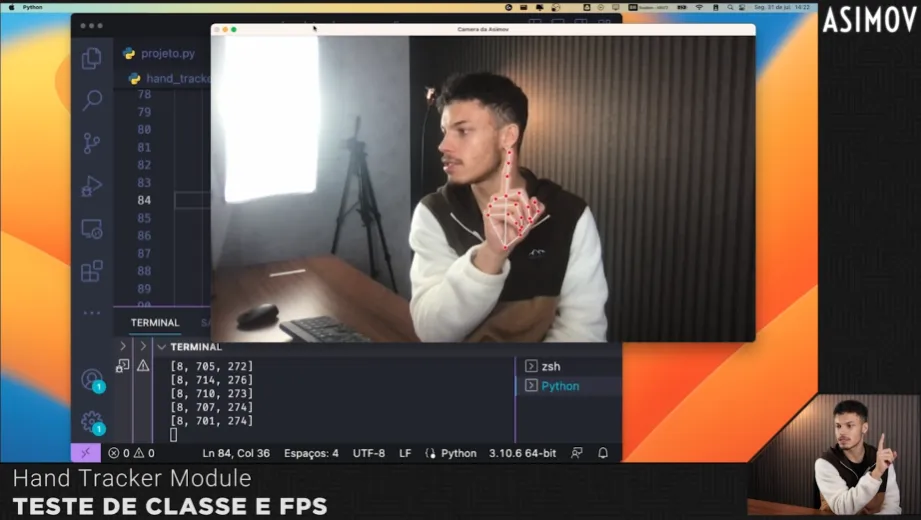 Hand Tracking – Rastreando sua mão na webcam com Python | Asimov Academy