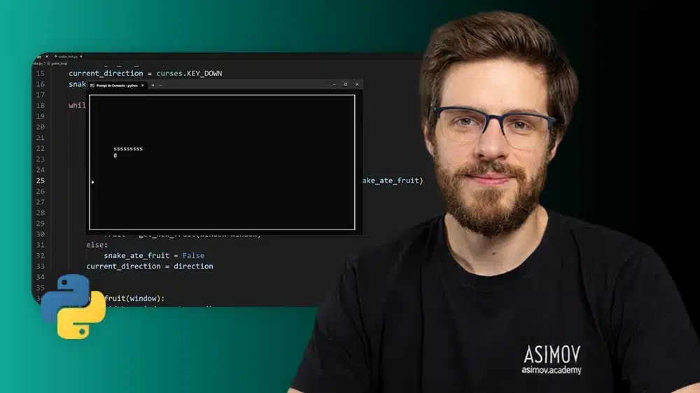 Capa do Projeto Pysnake – construindo o “jogo da cobrinha” no terminal - Asimov Academy