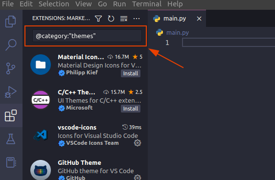 Category Themes VS Code