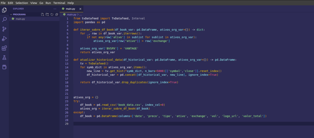 Tema Shades of Purple do VS Code