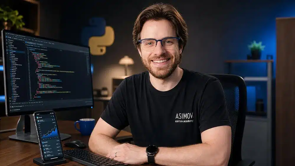 Capa da Trilha Aprendendo Python - Asimov Academy