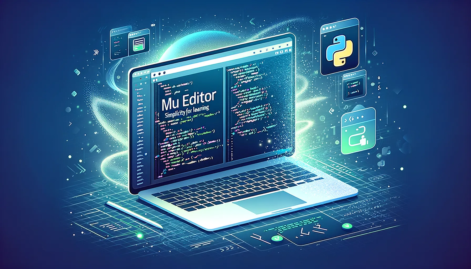 A imagem mostra um computador com códigos em python