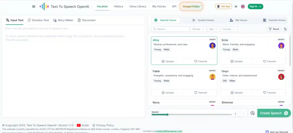 API da OpenAI (Text-to-Speech)