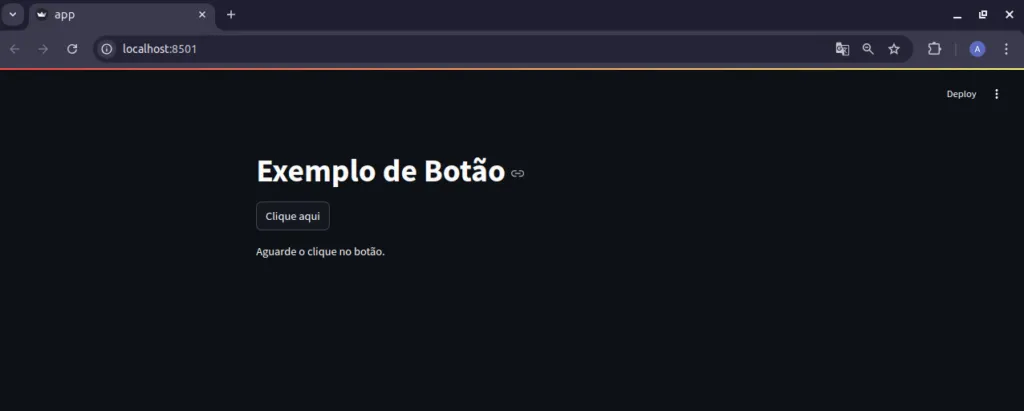 Exemplo de botão como widget