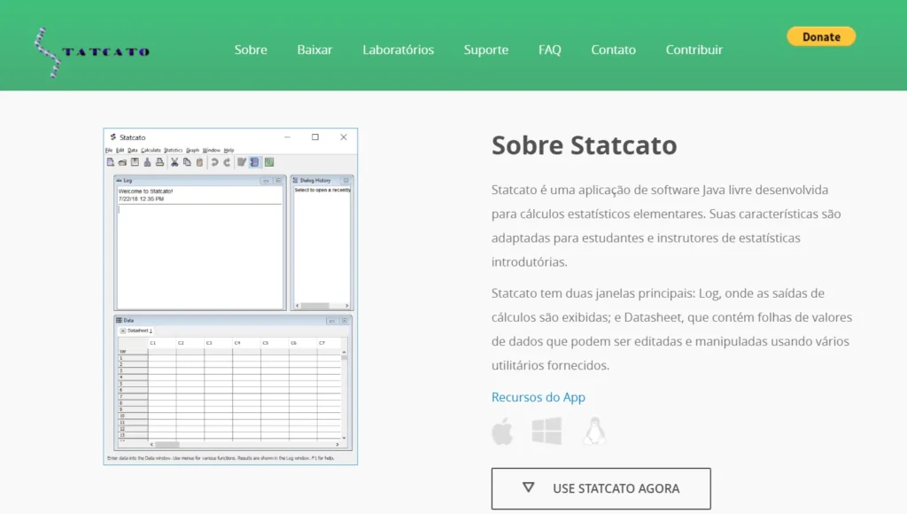 Sites para análise de regressão linear Statcato 