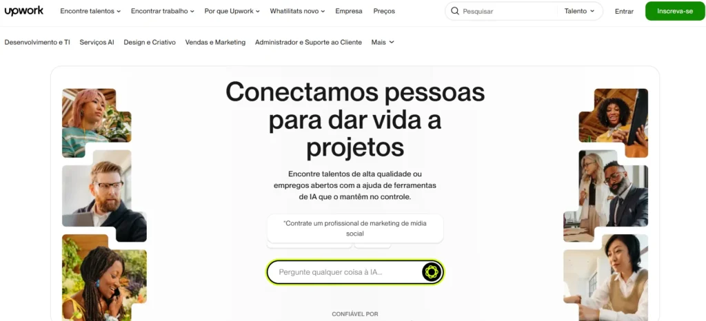 Plataforma para freelancers em programação Upwork