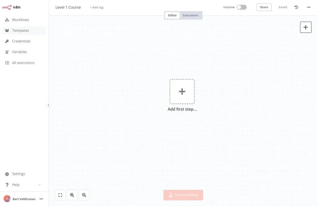 editor n8n para templates