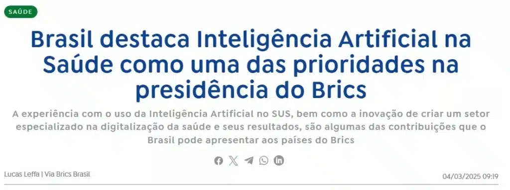 IA na saúde