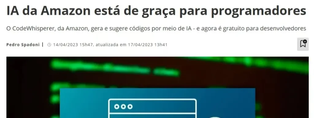 CodeWhisperer é uma das IAs que escrevem código