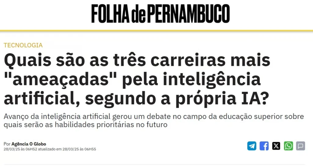 As três carreiras mais ameaçadas pela inteligência artificial