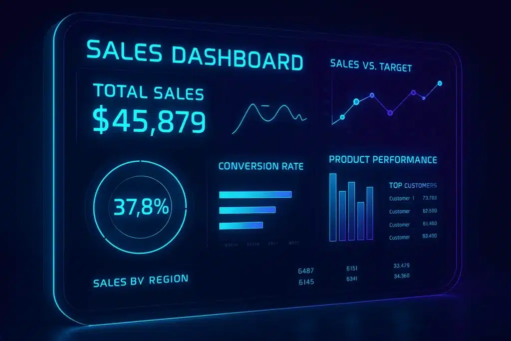 Modelos de dashboards de vendas
