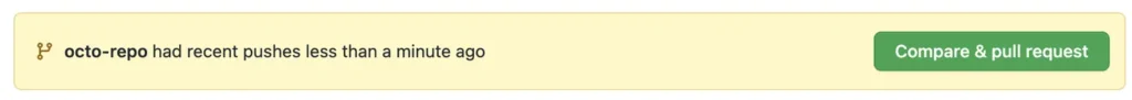 comparar e solicitar pull request