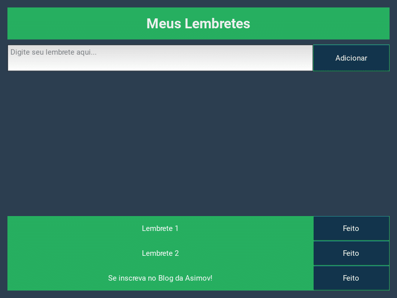 Atualização da interfacedo aplicativo com melhorias visuais aplicadas