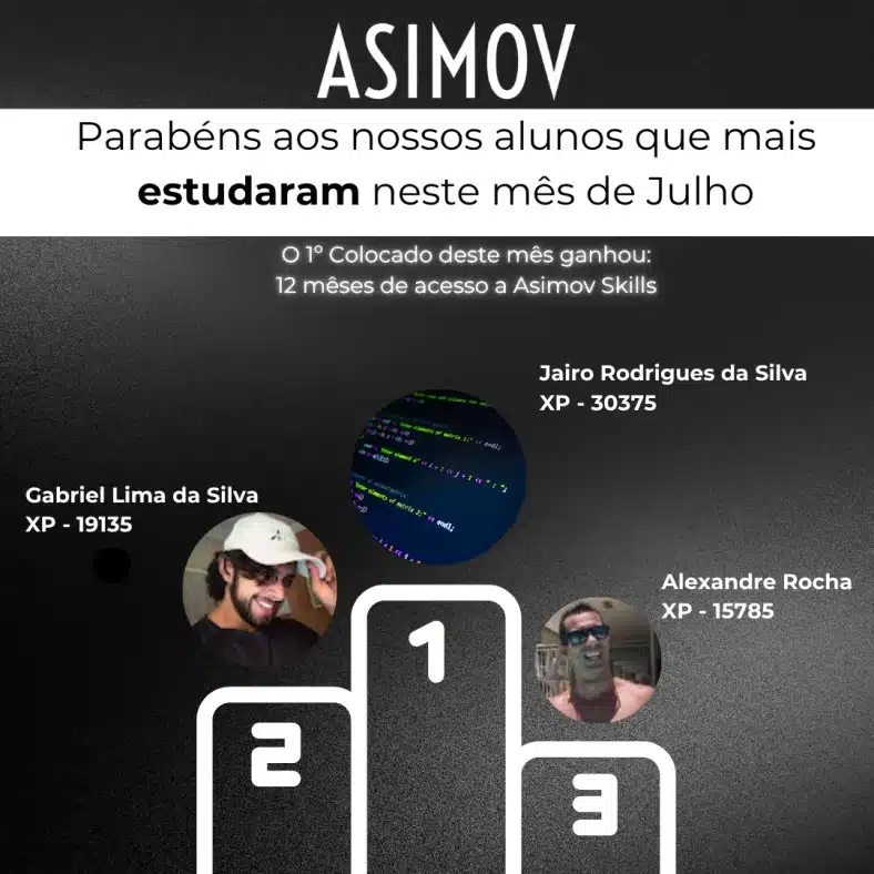 Alunos que mais estudaram em julho