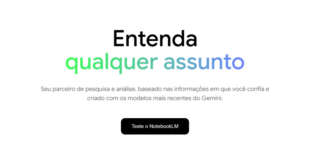 IA do google NotebookLM