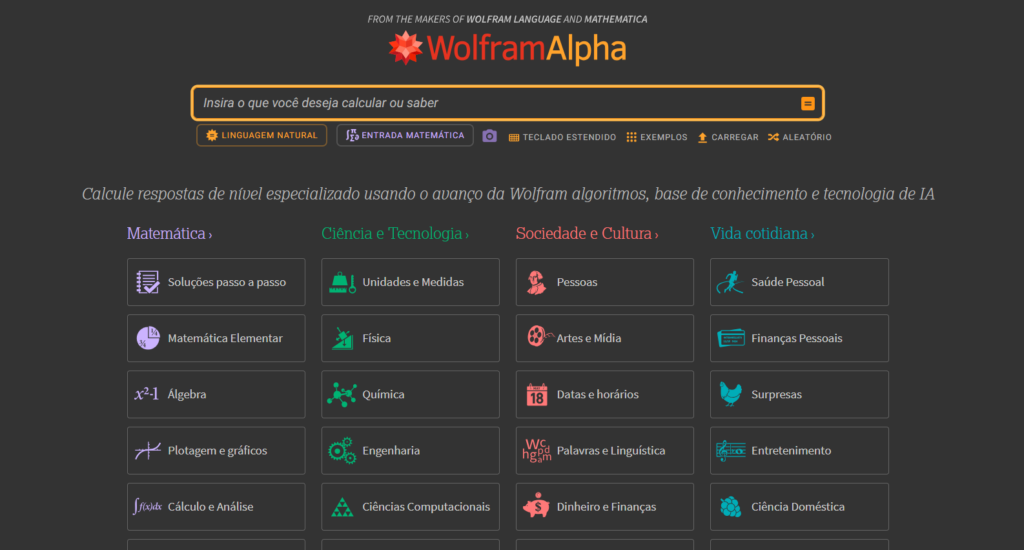WolframAlpha IA para estudar