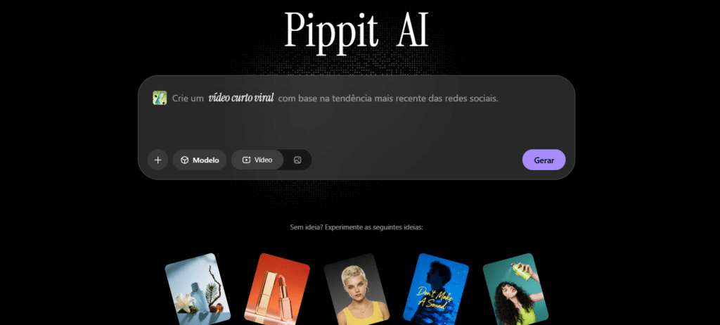 IA para criar vídeo: Pippit AI