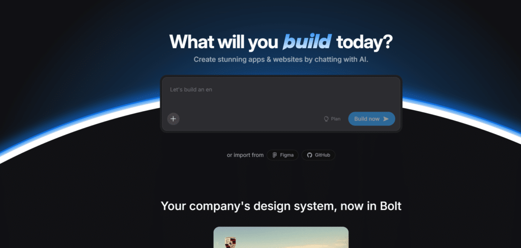 IA para criar site: bolt.new