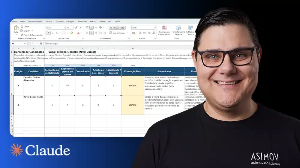 Capa do Curso Avaliador de CV - Asimov Academy