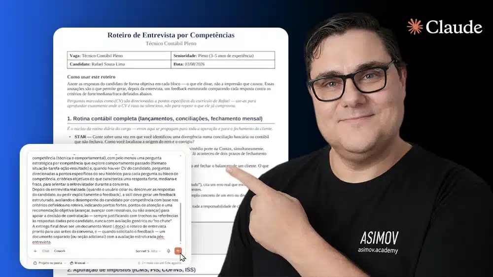 Capa do Projeto Criador de roteiro de entrevista - Asimov Academy