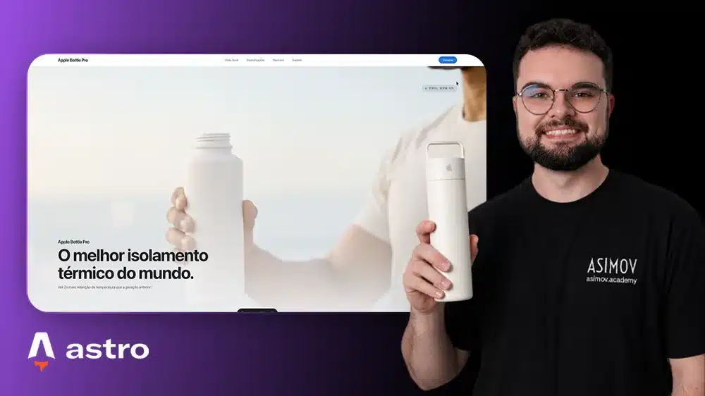 Capa do Projeto Site Garrafa da Apple - Asimov Academy
